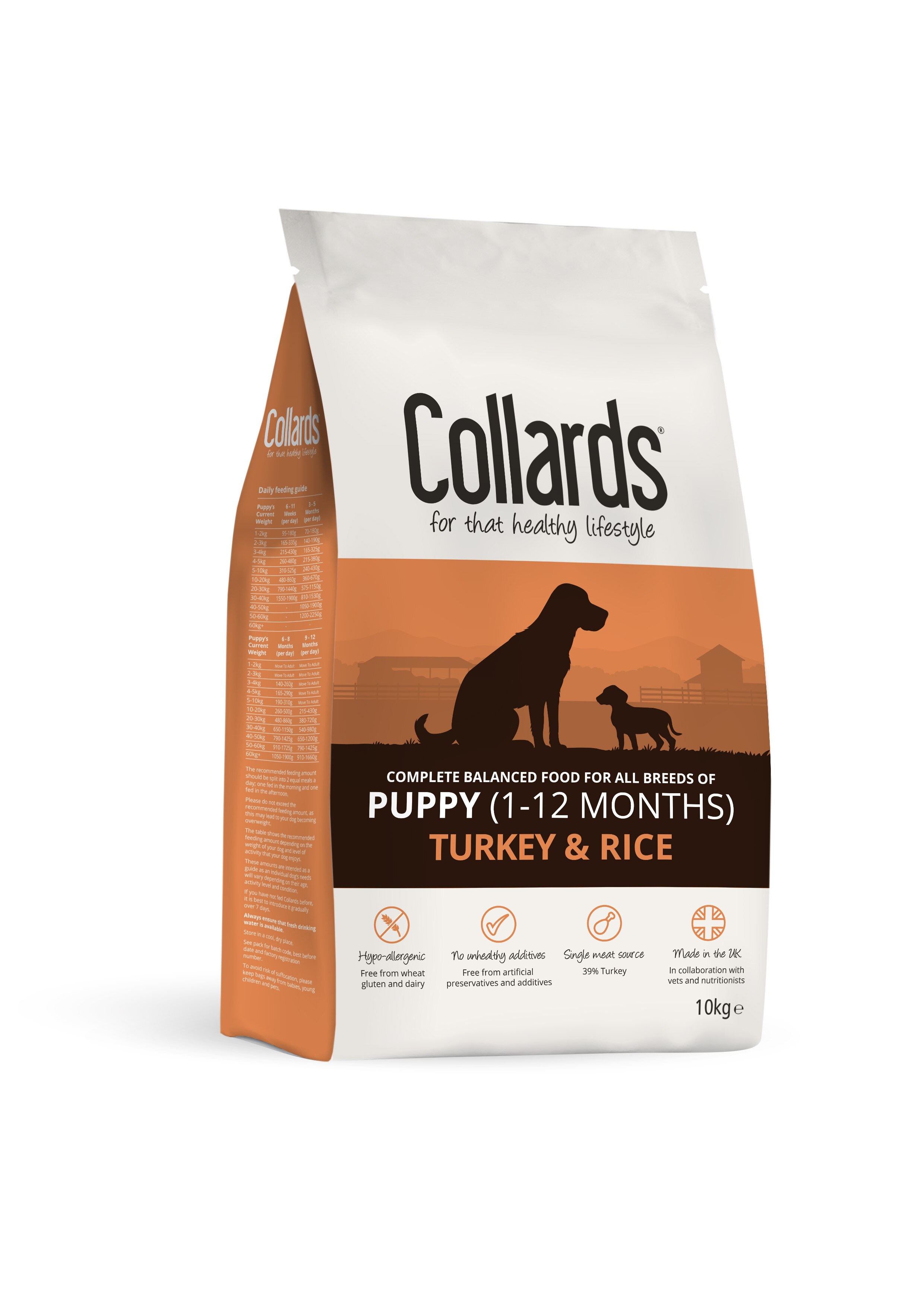 Collards Turkey & Rice Puppy Dry Dog Food - 10kg